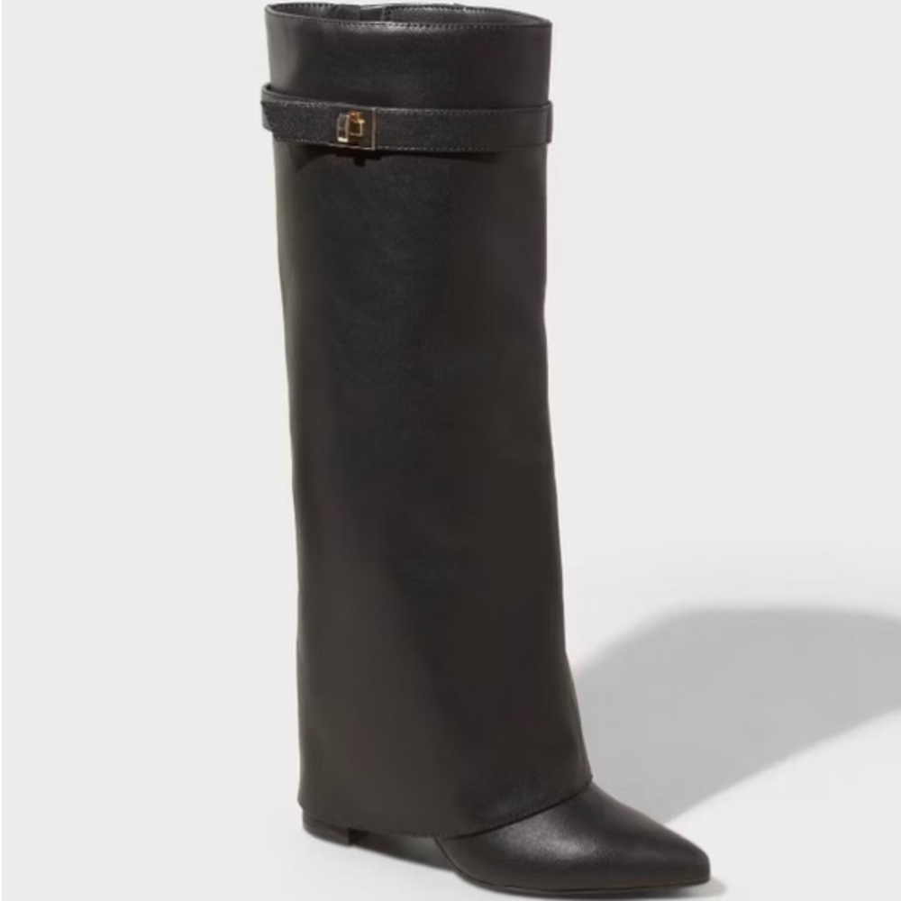Women's Tambra Fold Over Tall Boots
- A New Day™ Elegant Black Women's Boots